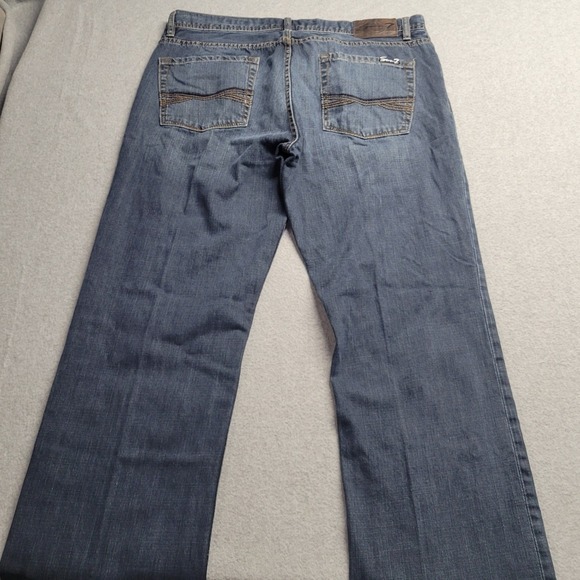 Seven7 Mens Straight Leg Jeans Medium Wash Blue Denim Size 36x32 - Picture 11 of 14